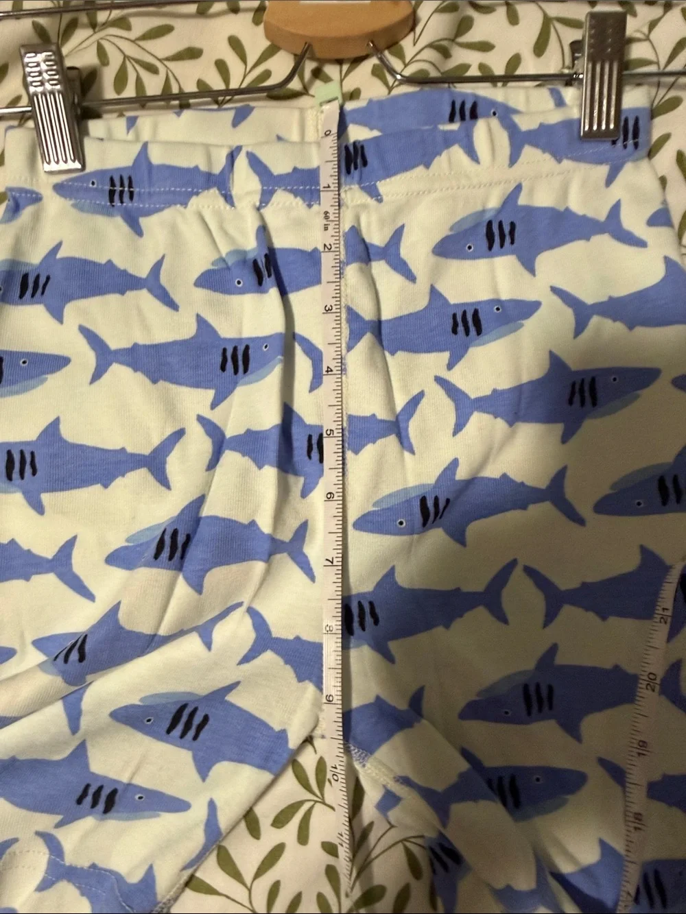 Hanna Andersson Blue and White Shark Print Pajama Set